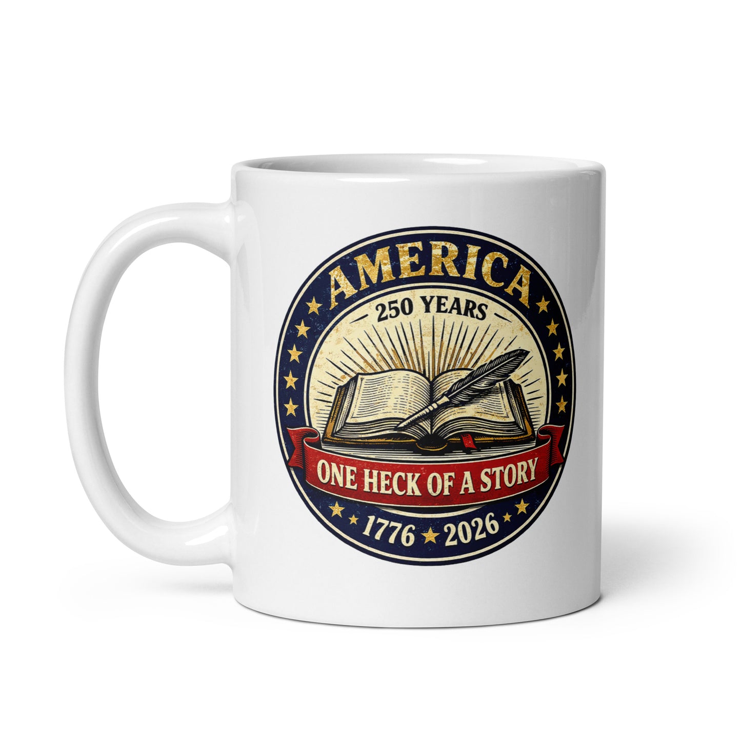 America, One Heck of a Story: White glossy mug - Tom McHale's Practical Guides