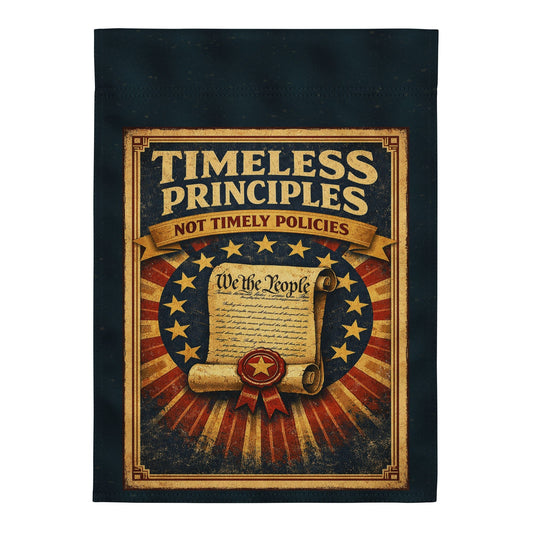 Timeless Principles Garden flag - Tom McHale's Practical Guides