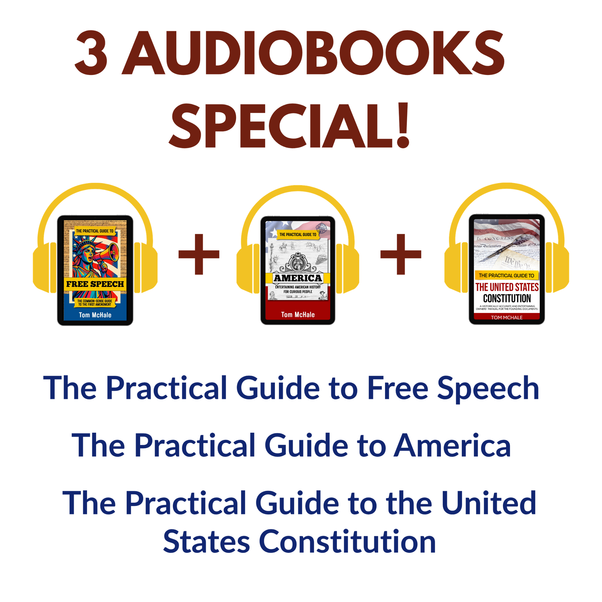 Bundle: Constitution + America + Free Speech Audiobooks