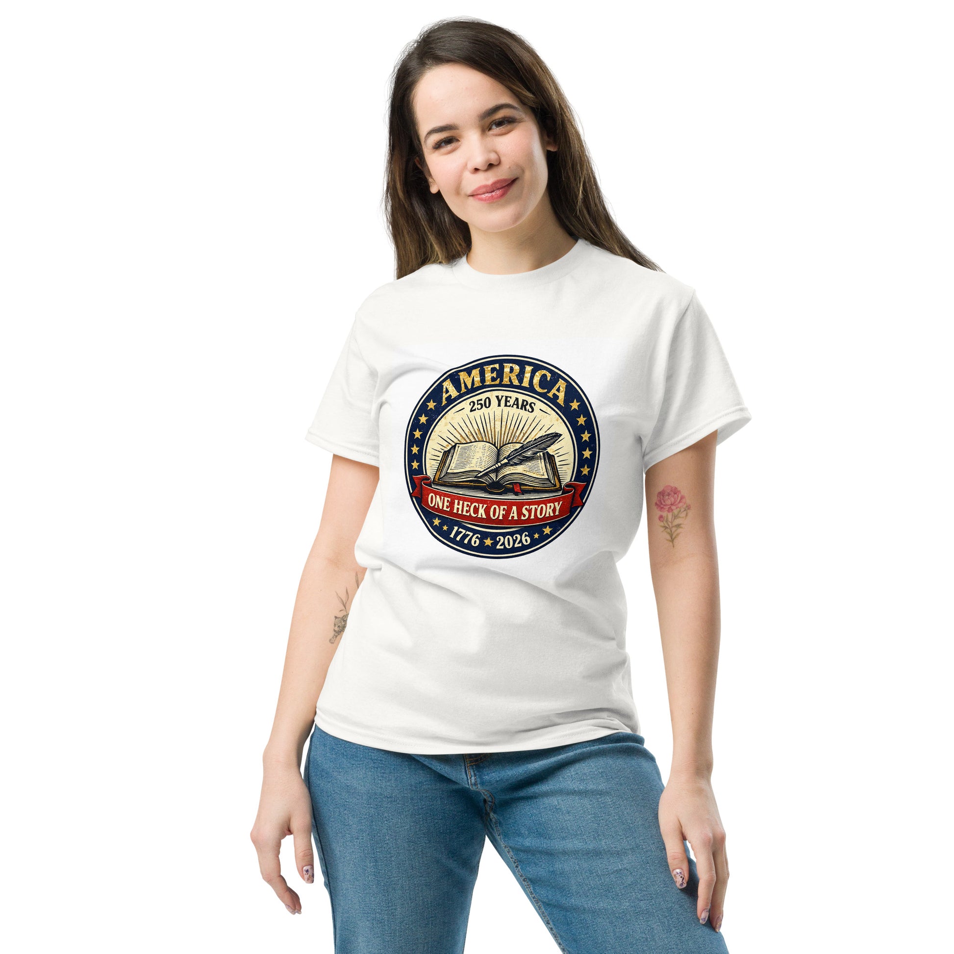 America, One Heck of a Story Unisex classic tee - Tom McHale's Practical Guides