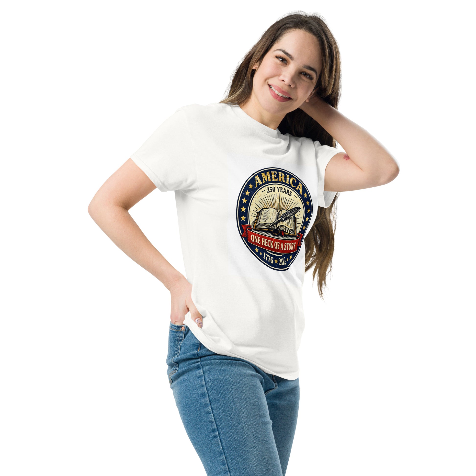 America, One Heck of a Story Unisex classic tee - Tom McHale's Practical Guides