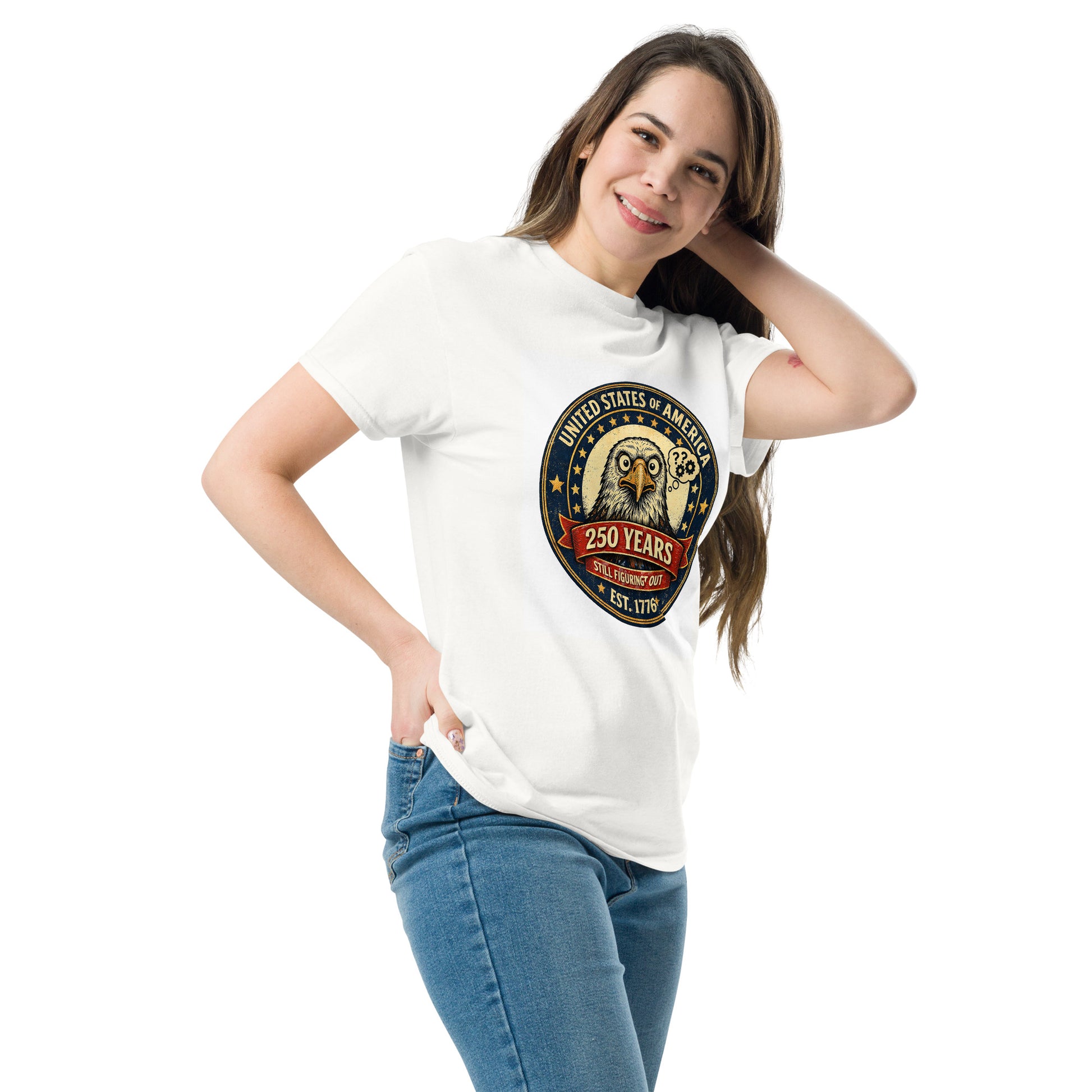 250 Years Still Figuring It Out Eagle Unisex classic tee - Tom McHale's Practical Guides