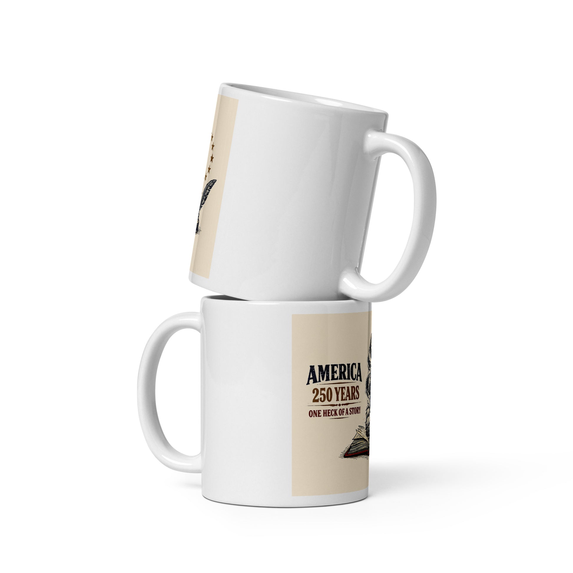 America, One Heck of a Story White glossy mug - Tom McHale's Practical Guides