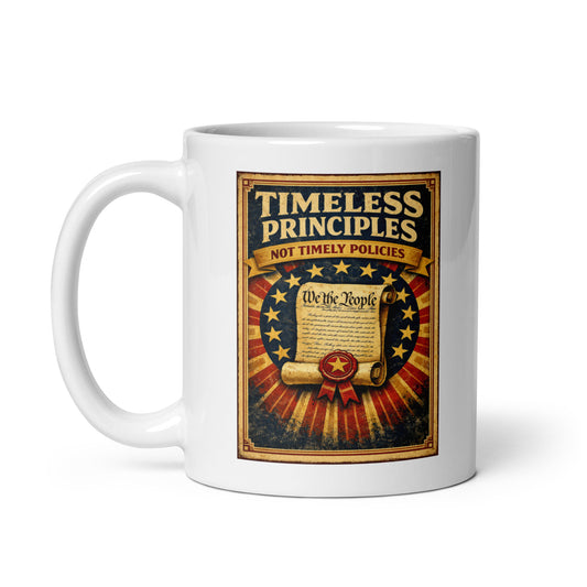 Timeless principles white glossy mug - Tom McHale's Practical Guides