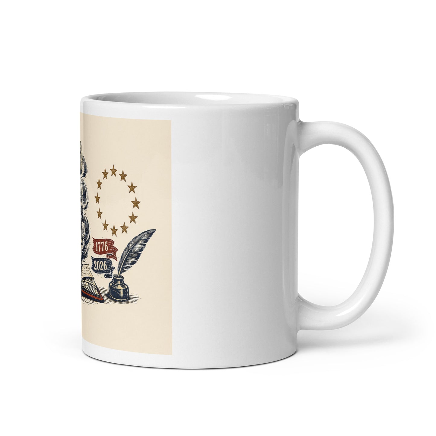 America, One Heck of a Story White glossy mug - Tom McHale's Practical Guides