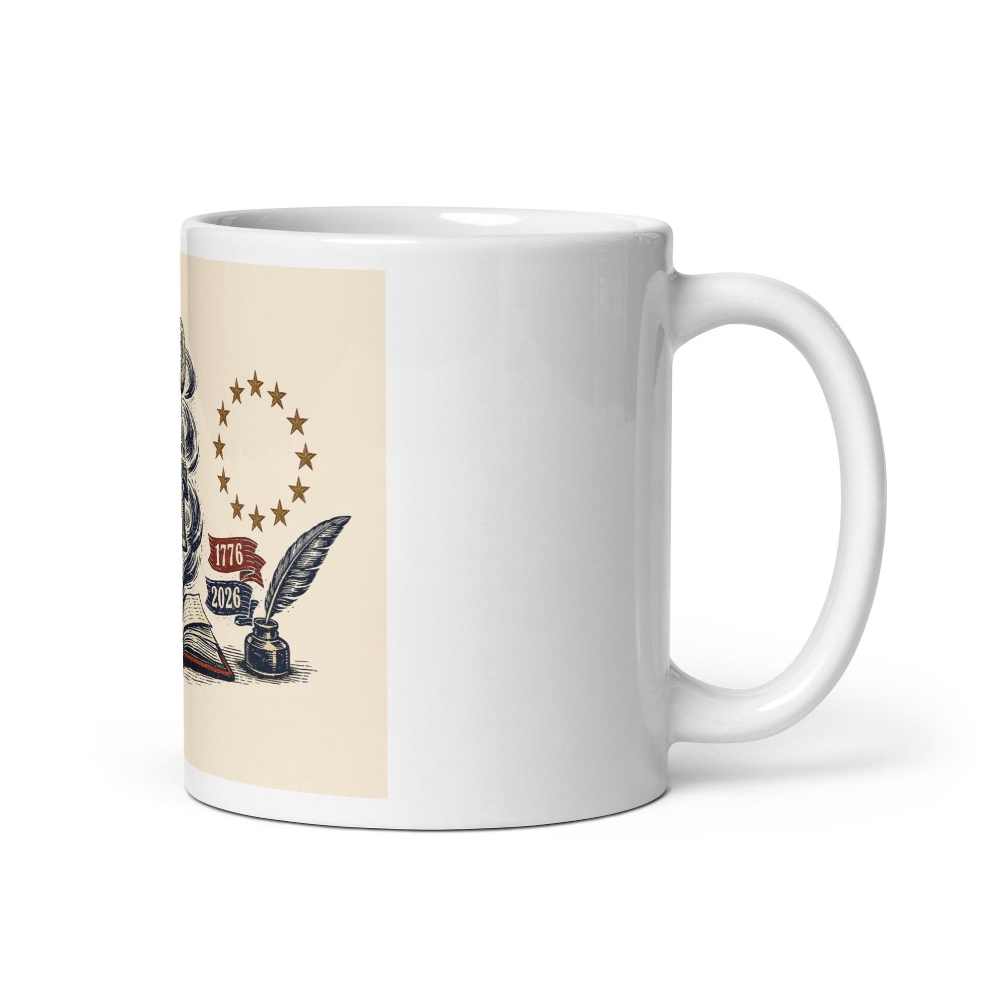 America, One Heck of a Story White glossy mug - Tom McHale's Practical Guides