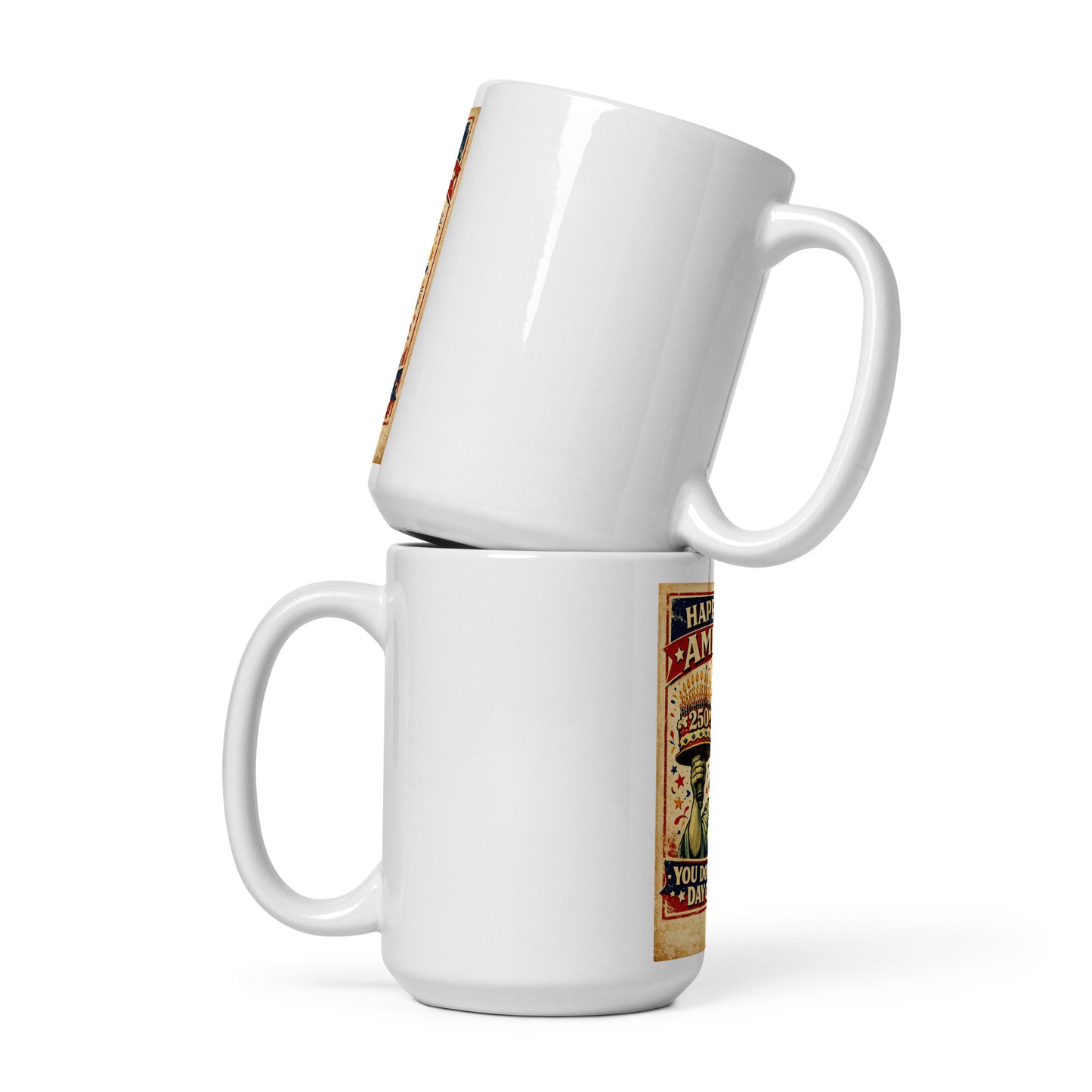 America, You Don't Look a Day Over 200! White glossy mug - Tom McHale's Practical Guides
