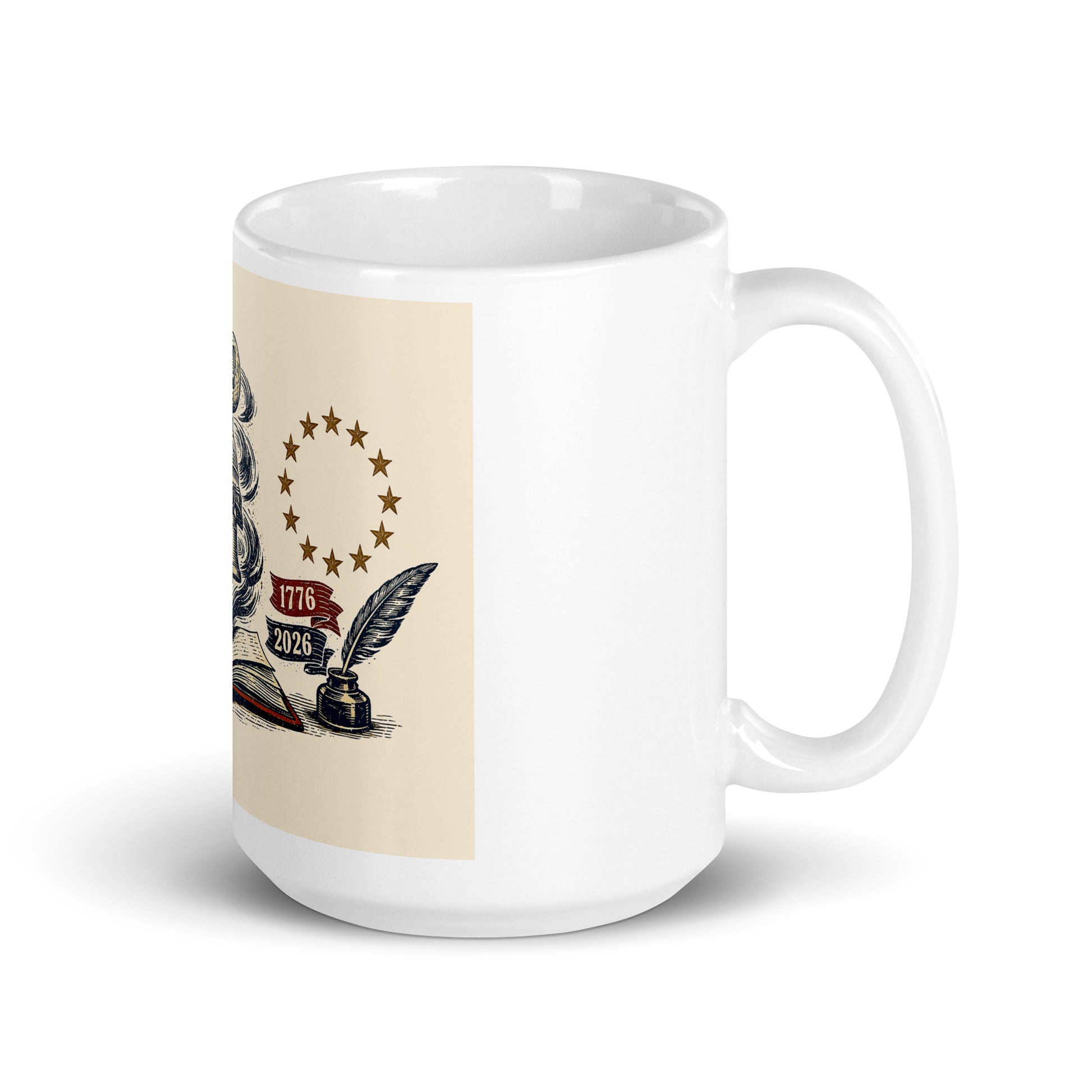 America, One Heck of a Story White glossy mug - Tom McHale's Practical Guides