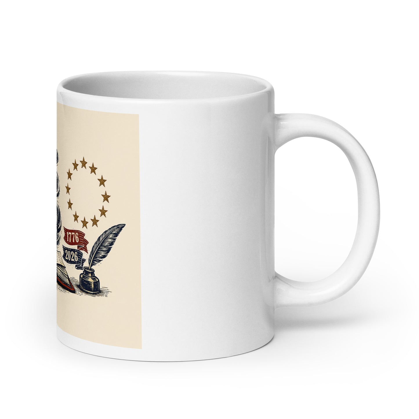 America, One Heck of a Story White glossy mug - Tom McHale's Practical Guides